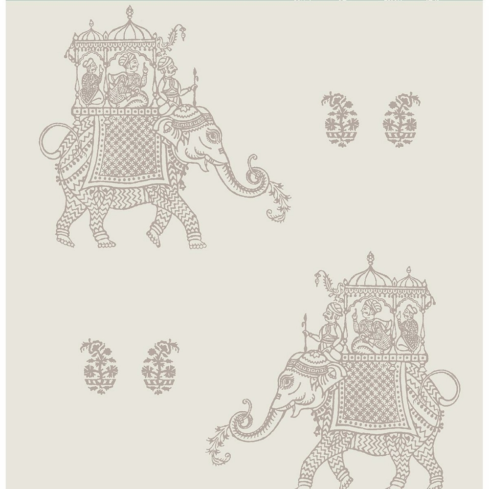 Wallpaper Ophelia Grey Elephant - boho